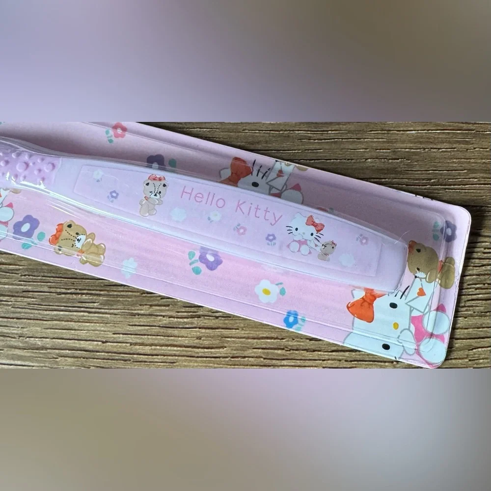 SANRIO-NWT 3 Piece Character Toothbrush Bundle-Hello Kitty, My Melody, Pochacco